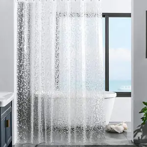 Shower Curtain Lining For Bathroom Heavy Duty Waterproof 3D PVC Farmhouse Shower Curtain Lining