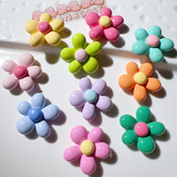 Aksesoris Resin Bunga 29*27mm untuk Anting, Casing Ponsel, Ikat Rambut, Hiasan Kepala, Perhiasan, Bahan DIY, Gesper Sepatu