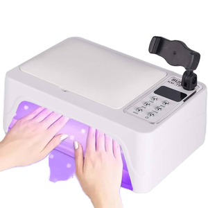 Lampe <span class=keywords><strong>à</strong></span> ongles SUN KM T9 96W avec support pour téléphone et repose-mains, 78 perles LED, double source lumineuse, 5 modes de minuterie, séchage rapide - Product Image 1