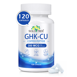 SOLOTREE Integratore Vegano GHK-Cu Peptidi di Rame 120 Capsule a Marchio Privato per Anti-Invecchiamento, Elasticità della Pelle e Supporto Capillare - Product Image 1