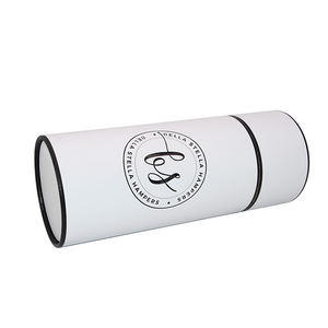 Emballage en papier de <span class=keywords><strong>luxe</strong></span> personnalisé pour vêtements pour femmes/hommes Boîtes en carton rondes avec gaufrage pour chaussettes, serviettes et autres vêtements - Product Image 2