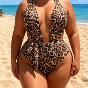 <span class=keywords><strong>Maillot</strong></span> <span class=keywords><strong>de</strong></span> <span class=keywords><strong>bain</strong></span> une pièce grande taille 2026 pour <span class=keywords><strong>femmes</strong></span> <span class=keywords><strong>rondes</strong></span>, dos nu, push-up, design sexy, imprimé léopard, vêtements <span class=keywords><strong>de</strong></span> plage, <span class=keywords><strong>maillot</strong></span> <span class=keywords><strong>de</strong></span> <span class=keywords><strong>bain</strong></span> personnalisé à col <span class=keywords><strong>en</strong></span> V - Product Image 1