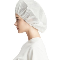 Casquette médicale chirurgicale pelucheuse OEM pour infirmière en PP non tissé plissé jetable pour infirmière et couvre-chaussures