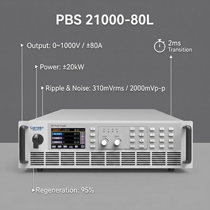 Alimentation bidirectionnelle programmable haute performance 3U pour montage en rack PBS 21000-80L 1000V / 80A 20kW Haute Tension - Product Image 1