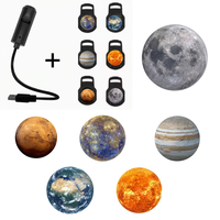 Projecteur USB Étoiles et Lune, Lampe de Projection Céleste de Table pour Enfants, Cadeau, Maison, Hôtel