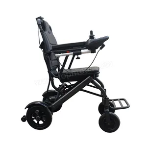 Handicapped Disable Detachable Footrest Lightweight Small Volume Electric Wheelchair