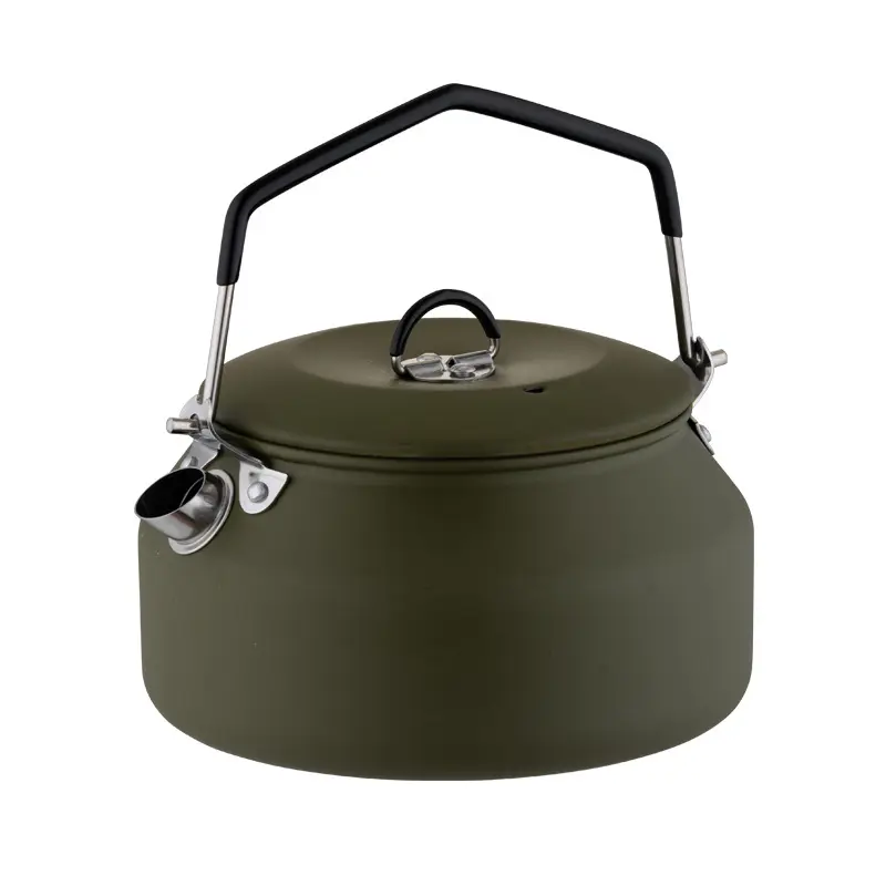 1l/1,5 L Draagbare Food-Grade Buitenketel 304 Roestvrijstalen Fornuis Cassette Gas Thee Capaciteit Outdoor Camping Ketellamp