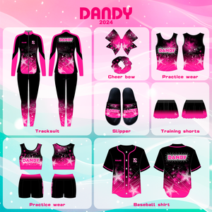Ensemble d'entraînement personnalisé pour femmes : Crop top et jupe de cheerleader avec strass, idéal pour la danse et la pratique - Product Image 1