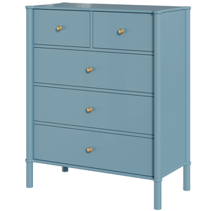 Vente en gros d'usine de <span class=keywords><strong>commode</strong></span> double à 6 tiroirs avec peinture bleue avec pied en bois massif pour enfants - Product Image 2