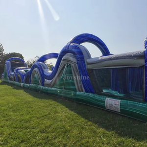 Tùy chỉnh thương mại lớp ngoài trời <span class=keywords><strong>PVC</strong></span> giá rẻ 5K trở ngại khóa học trở ngại <span class=keywords><strong>Inflatable</strong></span> với trượt cho người lớn - Product Image 1