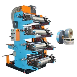 Impressoras Flexográficas do filme plástico 2 4 6 Máquina de impressão a cores Largura 600-1600mm Flexo