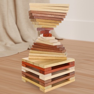 Bloques de Madera para Niños, 100 Piezas, Juego de Construcción para Educación Temprana en Jardín de Infancia, Apilables, para Desarrollar la Imaginación - Product Image 3