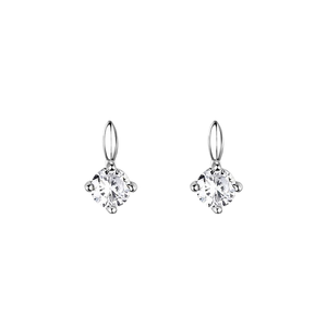 New Sutariya Brothers Women's Mini Single <b>Stud</b> <b>Earrings</b> 925 Sterling <b>Silver</b> Gold Plated Zircon Claw Setting Trendy Joker Design - Product Image 3
