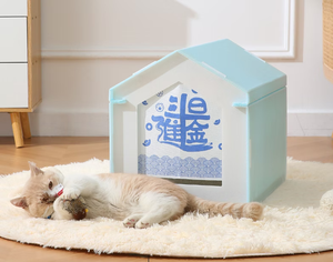 Maison <span class=keywords><strong>pour</strong></span> <span class=keywords><strong>chat</strong></span> d'extérieur en carton ondulé imperméable à prix avantageux, <span class=keywords><strong>abri</strong></span> tout temps avec matériau PP épais <span class=keywords><strong>pour</strong></span> une utilisation en intérieur, maison <span class=keywords><strong>pour</strong></span> animaux de compagnie - Product Image 1