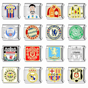 Waterproof 18K Gold Plated Italian Module Football Club Series DIY Detachable Assembled Ball-Shaped Children's Charm <b>Bracelet</b> - Product Image 2