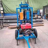 Foreuse hydraulique portative sur roues, tractable, à moteur diesel, pour le forage de puits d'eau, de trous de sondage et de roches molles