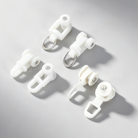 Rails et accessoires pour rideaux : Glissières en plastique pour rideaux à plis ondulés, glisseurs à roulettes en plastique pour rideaux à plis ondulés, glissement fluide