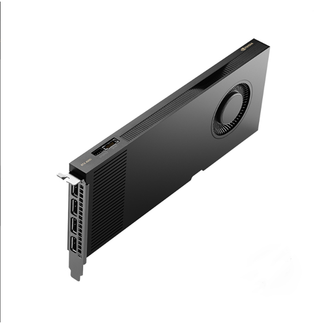 New NV-ID-IA RTX 4000 20GB GDDR6 GPU PCIe Gen4 X16 130W Active Thermal Single Slot Server Workstation Fan Cooler DP Output