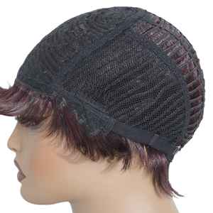 Perruque Courte Synthétique Naturelle pour Femme, Fabriquée à la Machine, Fibre Résistante à la Chaleur, Style Pixie, Sans Colle, Origine Henan - Product Image 6