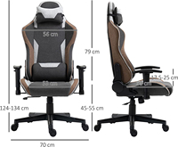 Chaise de Gaming TT-Esport en Tissu avec Dossier en Tissu, Chaise de Gaming PC Racing Grand Format et Haute avec Fonction Bascule