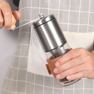 Machine à café portable 3-en-1 <span class=keywords><strong>avec</strong></span> moulin à grains intégré, corps en acier inoxydable S304 <span class=keywords><strong>lavable</strong></span> et <span class=keywords><strong>filtre</strong></span> de brassage manuel - Product Image 5