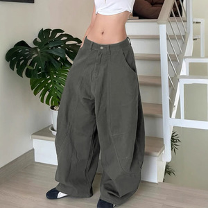 Nouveau modèle 2026 – <span class=keywords><strong>Jean</strong></span> bootcut <span class=keywords><strong>taille</strong></span> <span class=keywords><strong>haute</strong></span> chic pour filles, style streetwear américain, vert <span class=keywords><strong>militaire</strong></span>, coupe amincissante et drapé - Product Image 3