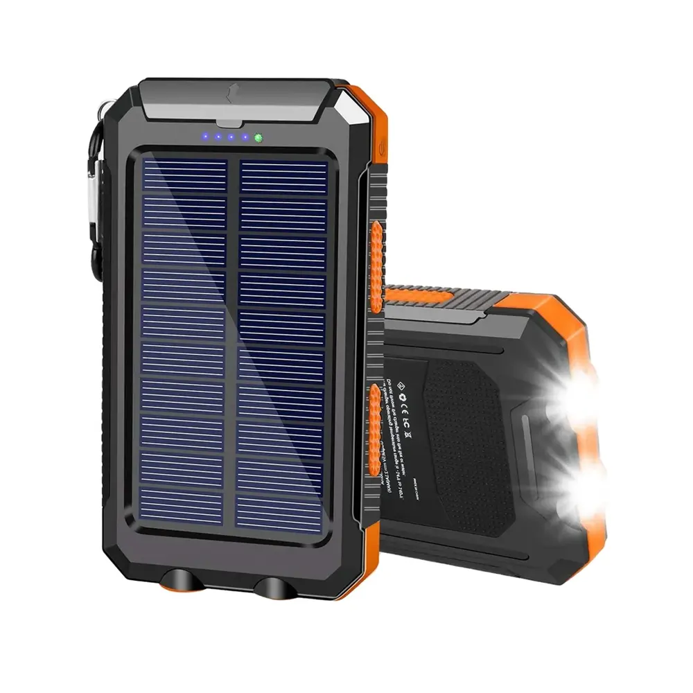 Новинка 2023, Ультратонкий портативный внешний аккумулятор на солнечной батарее, 10000 мАч