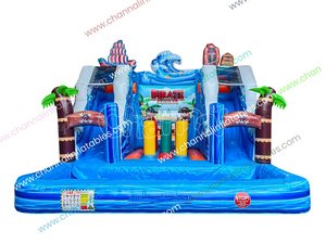 Combo gonflable de maison de videur de toboggan sautant plein d'entrain d'<span class=keywords><strong>île</strong></span> de pirate - Product Image 5