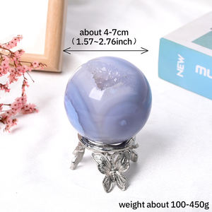 Groothandel Hoge Kwaliteit Gepolijste Edelsteen Helende Kristallen Bol Blauwe Kant Agaat Bol Voor Decoratie - Product Image 5
