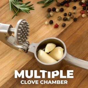 Premium Stainless Steel Metal 3-Piece Eco-Friendly Garlic <b>Press</b> Crusher Set Mincer - Product Image 3