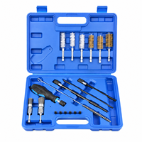 Kit d'outils de nettoyage de sièges d'injecteurs diesel, ensemble de brosses de nettoyage de trous d'injecteurs, outils de réparation automobile pour l'élimination du carbone des buses et des tiges, outils de garage