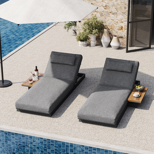 Tumbona Moderna de Aluminio para Exteriores <span class=keywords><strong>con</strong></span> Cojines Resistentes a los Rayos UV para Uso <span class=keywords><strong>en</strong></span> Hoteles, Piscinas y Playas - Product Image 2