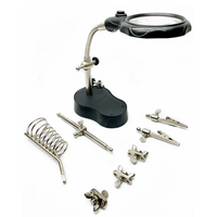Loupe de bureau LED lumineuse, station de soudage, loupe réglable sans fil pour aide au soudage 801