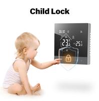 Thermostat d'ambiance programmable pour système de chaudière à gaz, commande tactile, verrouillage enfant, mémoire de coupure de courant, température de chauffage CVC