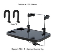 Plateau pliable rétractable pour Table de voiture, Support pour téléphone portable, Support pour nourriture et boisson, intérieur de voiture, arrière de siège, accessoires de Support d'ordinateur