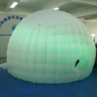 Tente gonflable en forme de coquille, tente gonflable pour événements de fête, design personnalisé, résistante au feu, éclairage Oxford, publicité LED