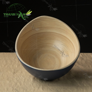 Cuenco poco profundo de bambú de núcleo personalizado OEM, plato de servicio de bambú natural ligero, respetuoso con el medio ambiente, fabricante de Vietnam - Product Image 3
