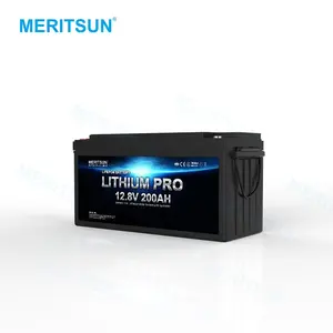 Meritsun — batterie Lithium Titanate à Cycle profond, Lifepo4, 12v, 100ah, stockage d'énergie solaire