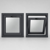 Fenêtre à bascule vers l'intérieur en aluminium à double vitrage insonorisant de qualité A, sur mesure, pour économiser l'énergie, idéale pour la maison, le bureau ou la cuisine