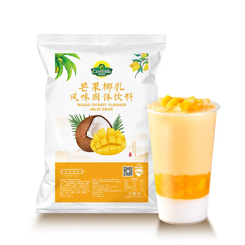 Czseattle Mango latte di cocco in polvere aroma di frutta bevanda e bevanda succo di frutta istantaneo in polvere per ingredienti di tè al latte