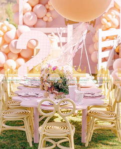 Chaise pour enfants en rotin tressé à la main, moderne et de qualité supérieure, idéale pour les fêtes d'anniversaire et les événements en plein air |   Salon en osier naturel et écologique - Product Image 2