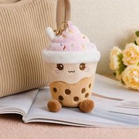 Porte-clés en peluche Boba Thé au lait mignon, doux et moelleux, breloque sac thé aux bulles, jouets en peluche personnalisés, fabricant OEM ODM, cadeau d'entreprise