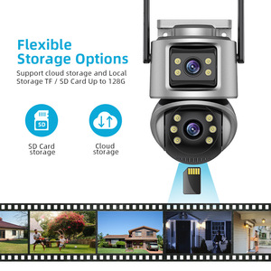 Caméra de surveillance sans fil Wi-Fi à double caméra A32 8MP Super View ICSee, caméra dôme et caméra de surveillance extérieure, caméra réseau <span class=keywords><strong>IP</strong></span> - Product Image 4