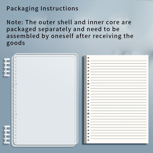 2025 nuevo cuaderno transparente de hojas sueltas KRC para estudiantes de secundaria B5 espiral con rejilla cuadrada desmontable cuero de alto Color - Product Image 6