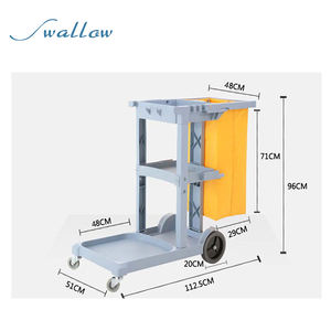 Carro <span class=keywords><strong>de</strong></span> Limpieza Resistente para Conserje, Material Plástico para Uso en Hoteles y Hospitales - Product Image 4