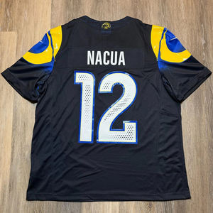 Nouveau <span class=keywords><strong>maillot</strong></span> de football de Los Angeles 2026 # 12 Puka Nacua Davante Adams Matthew Stafford Williams Jared Verse <span class=keywords><strong>Maillot</strong></span> américain brodé - Product Image 3