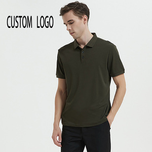 Camiseta Deportiva Personalizada con Bordado y Estampado, Transpirable, para Exteriores, Polo de Golf Negro para Hombre - Product Image 3