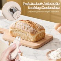Couteau à rainurer le pain magnétique réutilisable avec poignée ergonomique à pousser et tirer pour la découpe de la pâte à pain artisanal et la cuisson des baguettes au levain