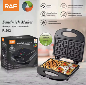 European Style Automatic Household Sandwich Waffle Toast <b>Breakfast</b> <b>Maker</b> Double-Sided Heating Non-Stick USB Powered Plastic - Product Image 6