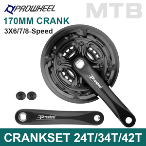 Prowheel循环附件3X6/7/8速度自行车曲柄组飞轮，包括长度可调的链轮 - Product Image 3
